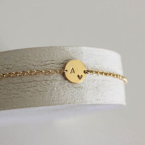 Pulseira medalha P - ouro amarelo 18k - pingente preso