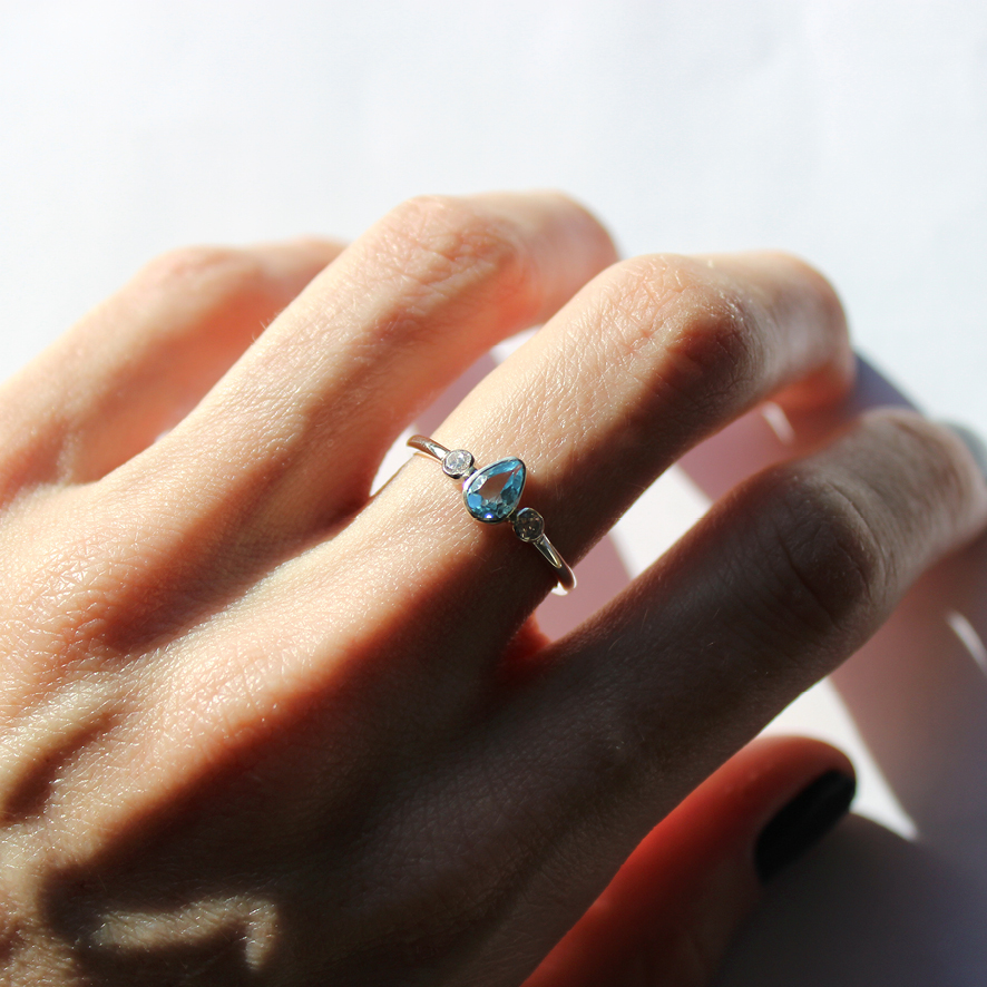 Aliança/anel Céu – em ouro 18k