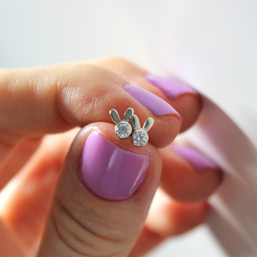 Brinco Coelho - para criança (ou adulto 🙃) - em prata 960