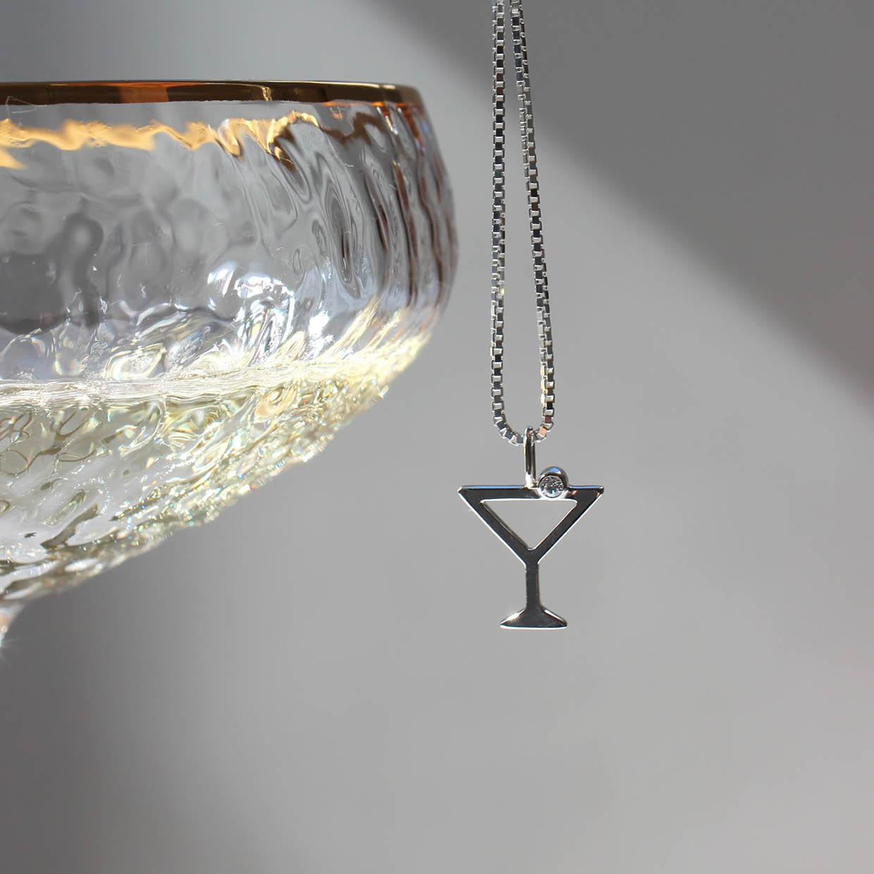 Colar taça em prata 960