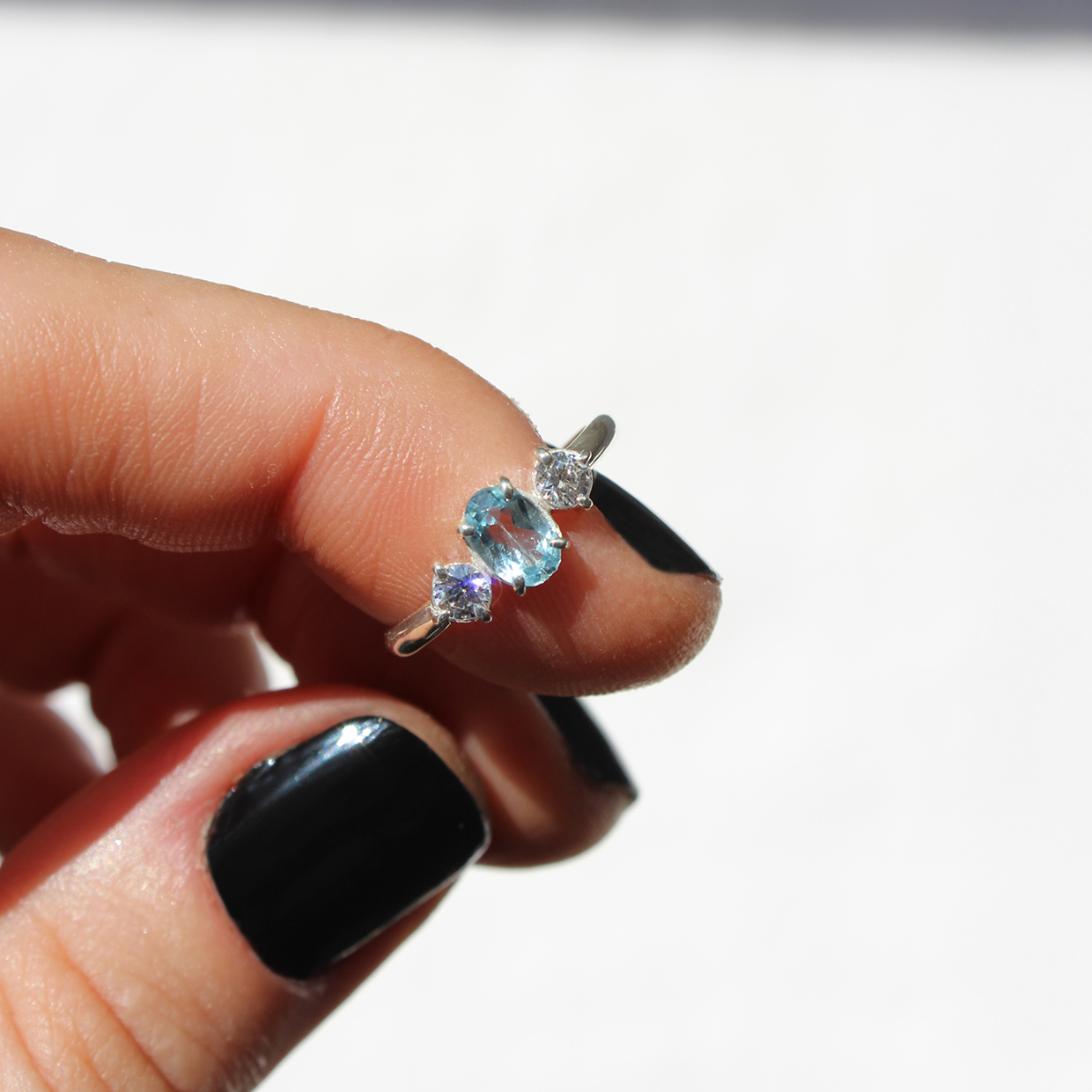 Anel Sweet Topaz em prata 960